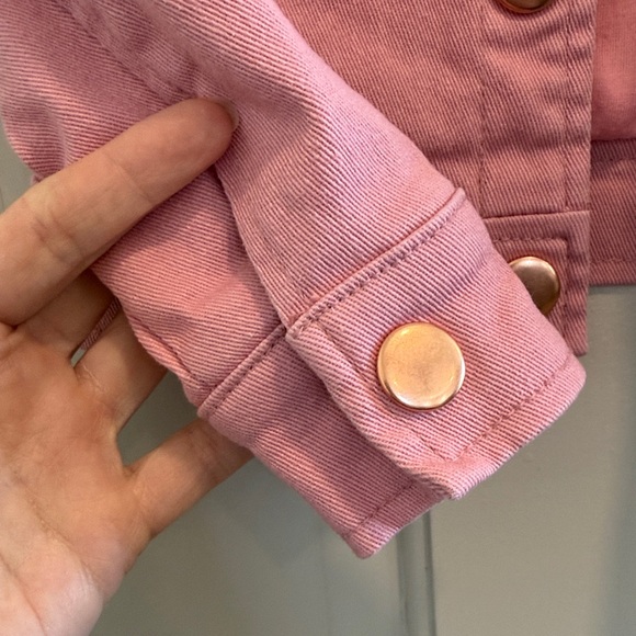 Disney Minnie Mouse Light Pink Denim Jacket with Bow Accents Size XS - Picture 5 of 12